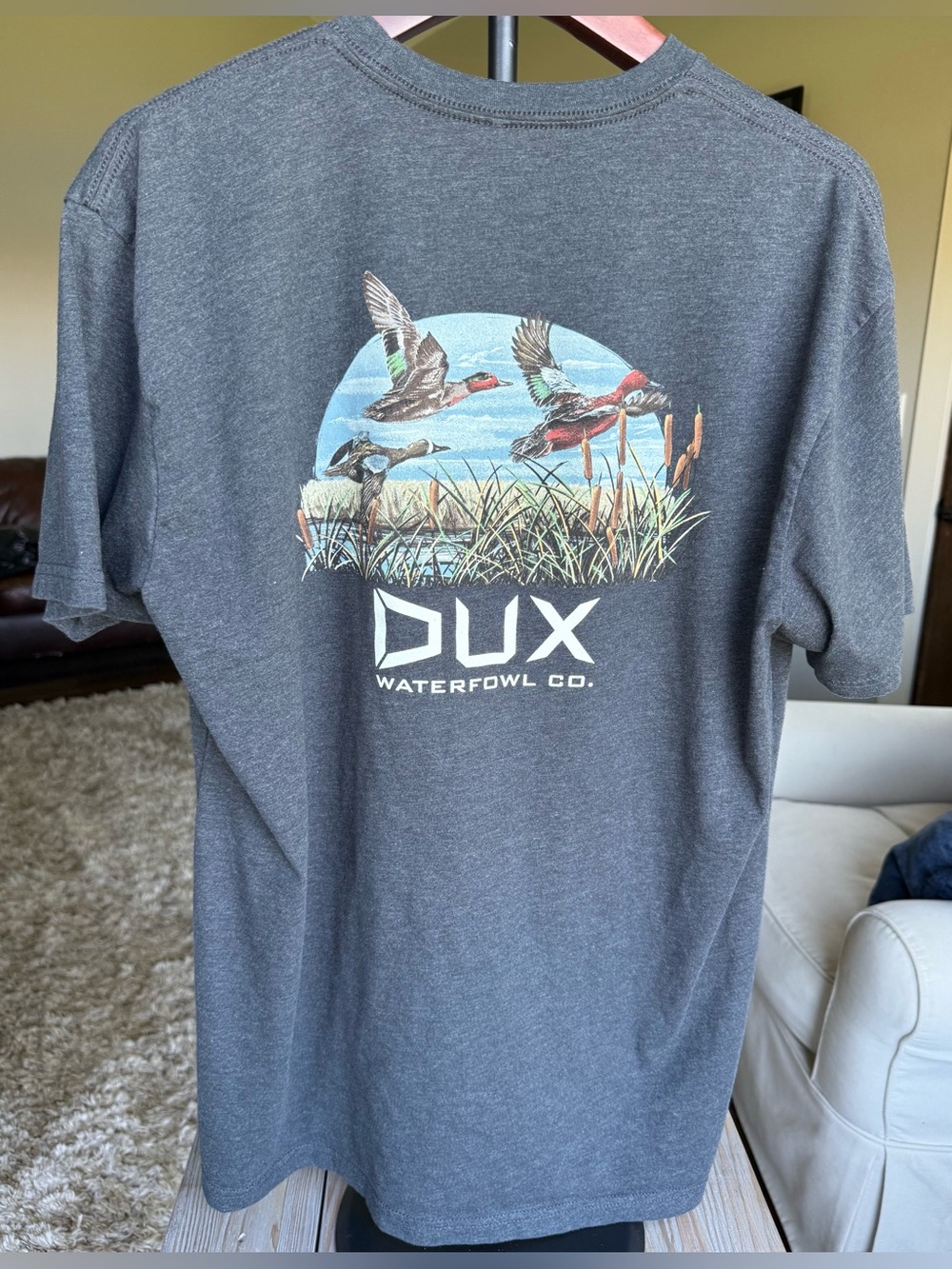 Bundle of 3 DUX Short Sleeve Tees- Gray, Charcoal and Tan, Size XL 100% Cotton - Picture 3 of 10